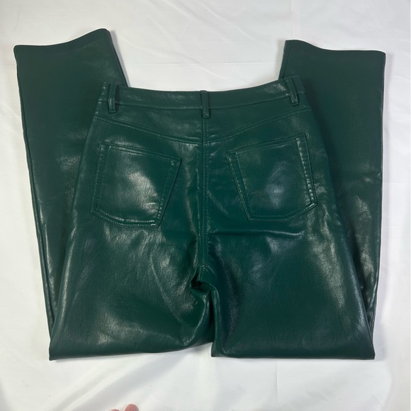 Aritzia Wilfred The Melina Faux Leather Pants in Aventurine Green Women's Size 6 - Picture 4 of 14